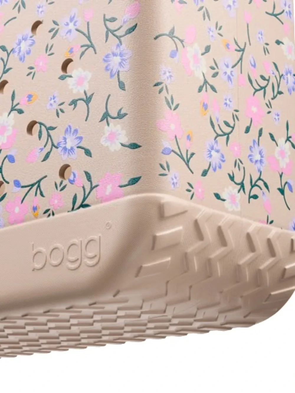 NWT BOGG BAG Floral-Print Tote in Blush Pink and Lavender Large